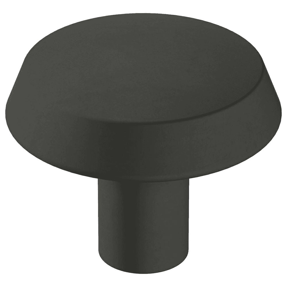 Amerock Premise Mushroom Knob in Matte Black Finish on Dark Background