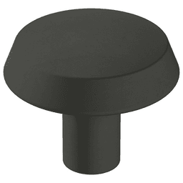 Amerock Premise Mushroom Knob in Matte Black Finish on Dark Background