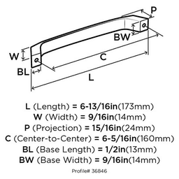 Sleek and Angular Cabinet Pull Design