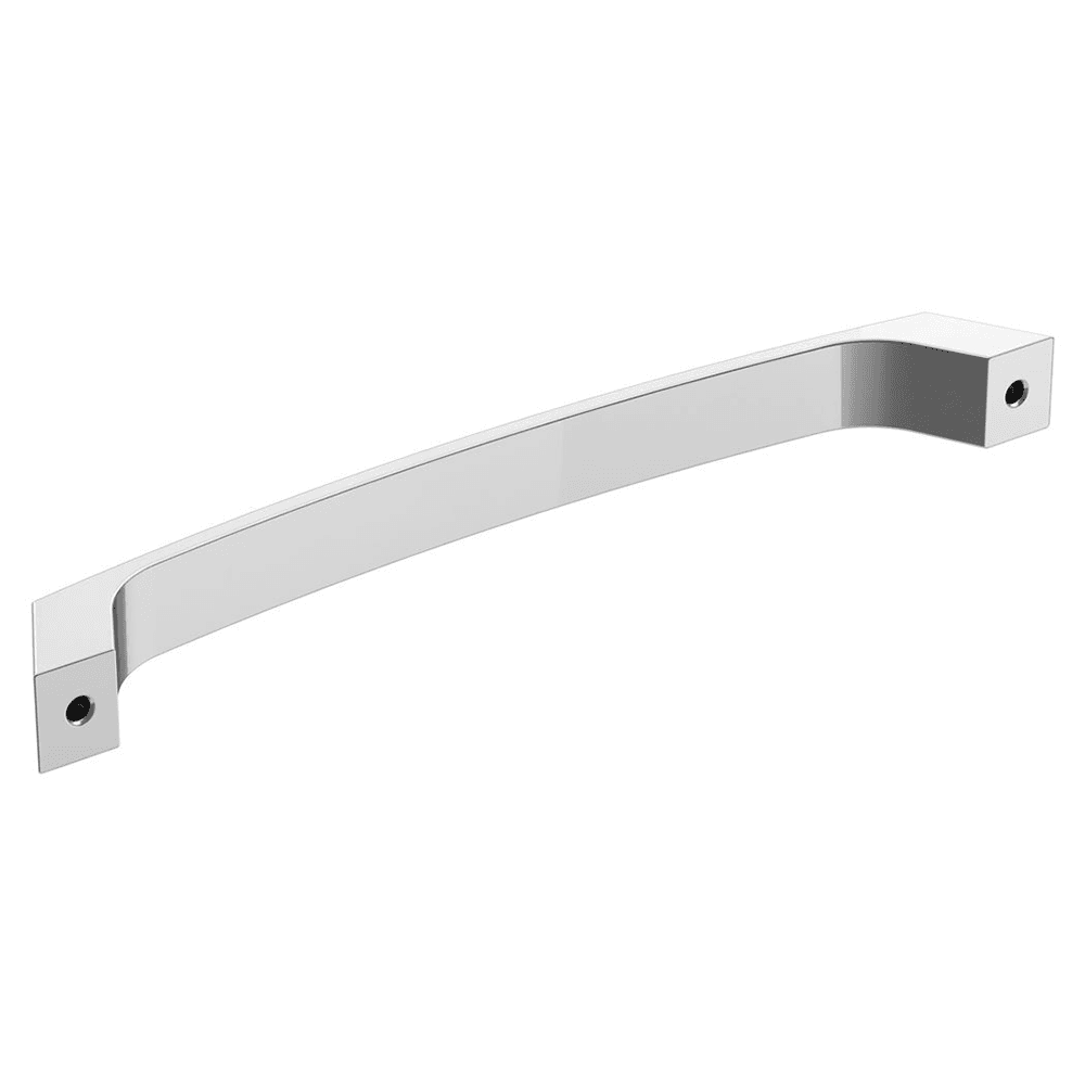 Amerock Premise Cabinet Pull in Polished Chrome on Gray Background