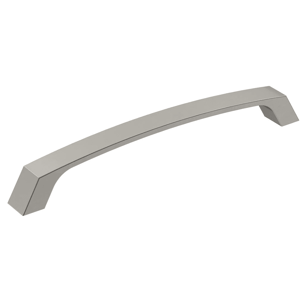 Amerock 160mm Cabinet Pull in Satin Nickel on Black Cabinet