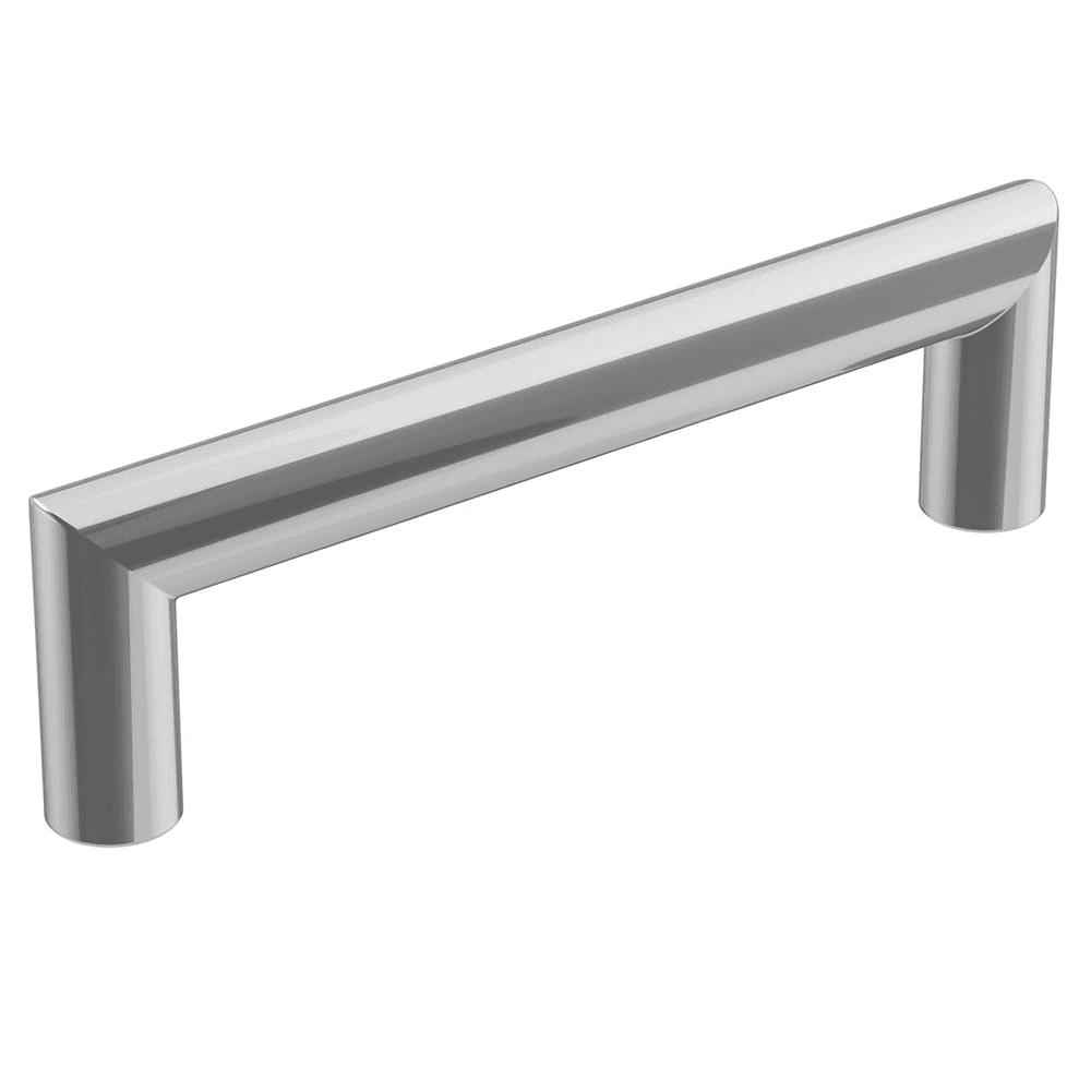 Amerock 96mm Revolve Handle Pull in Polished Chrome on white background