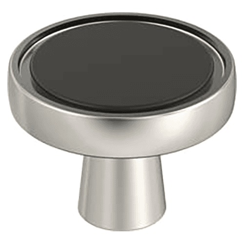 1-3/8" Mergence Cabinet Knob, Matte Black/Polished Nickel Main - Image