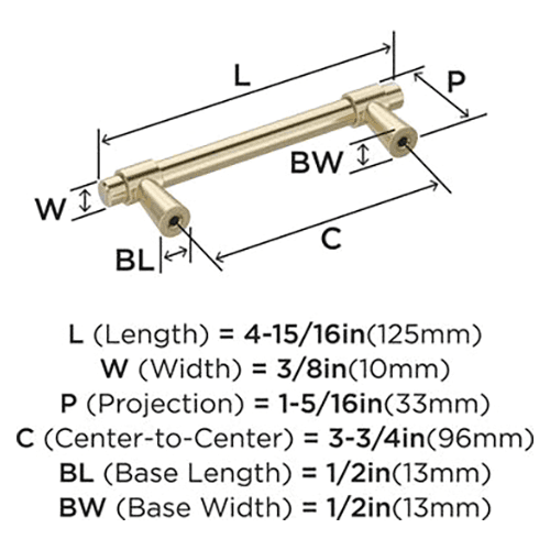 3-3/4" Destin Cabinet Pull, Polished Nickel Alt 1 - Image