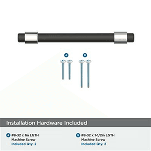 3-3/4" Mergence Cabinet Pull, Matte Black/Polished Chrome Alt 2 - Image