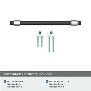 5-1/16" Mergence Cabinet Pull, Matte Black/Golden Champagne Alt 2 - Image
