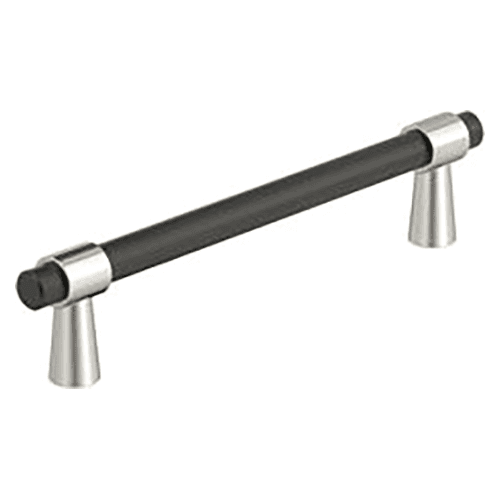 5-1/16" Mergence Cabinet Pull, Matte Black/Polished Nickel Main - Image
