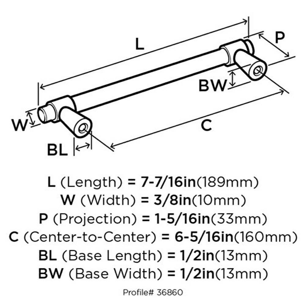 High Quality Material Bar Pull from Amerock Destine Collection