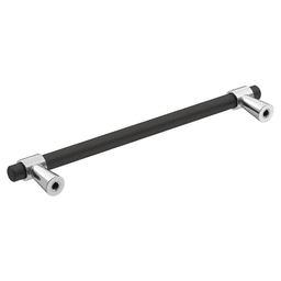 Amerock Mergence Bar Pull in Matte Black/Satin Nickel finish