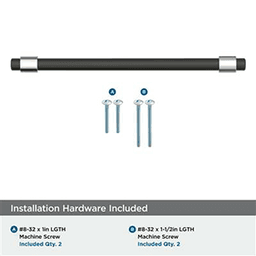 6-5/16" Mergence Cabinet Pull, Matte Black/Golden Champagne Alt 2 - Image