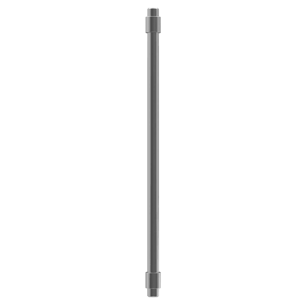 Amerock Destine Bar Pull, Matte Black on Light Gray Background