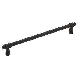 Amerock 224mm Destine Bar Pull, Matte Black on White Background