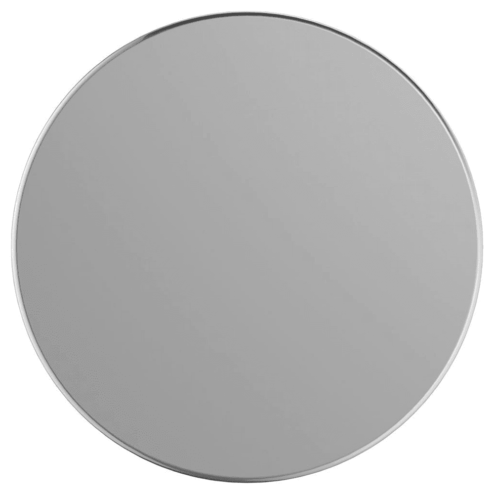 Amerock 1-1/4" Radius Mushroom Knob in Satin Nickel Finish on White Cabinet Door