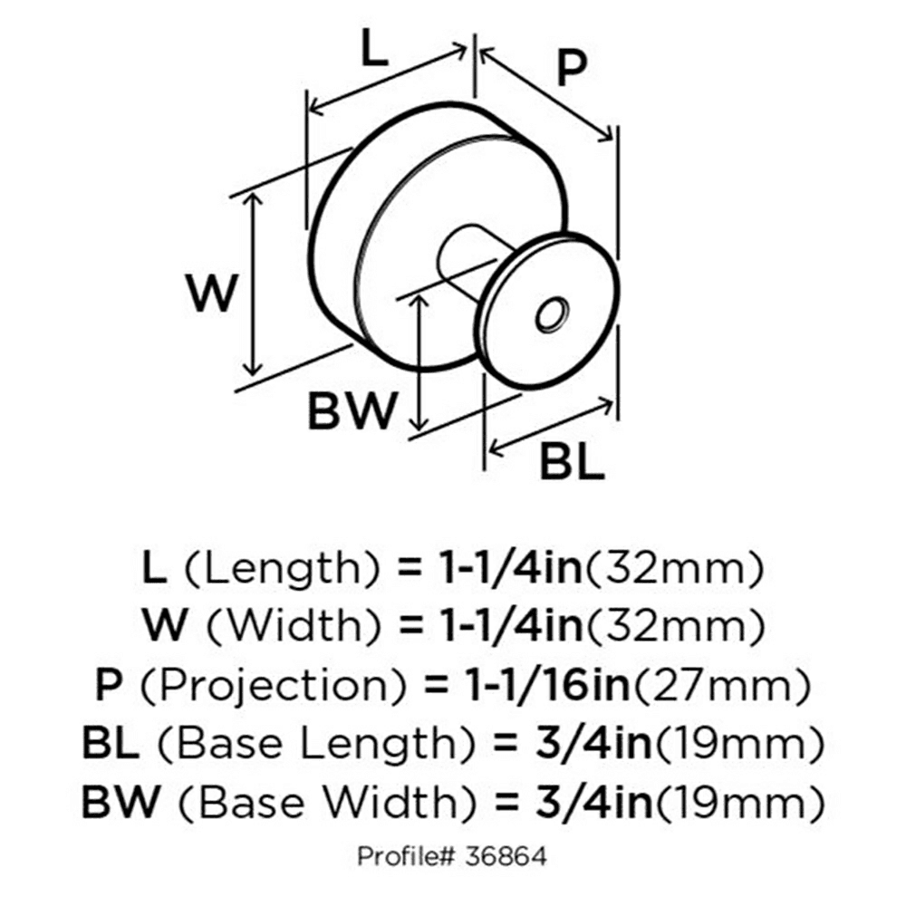 Streamlined Design Knob