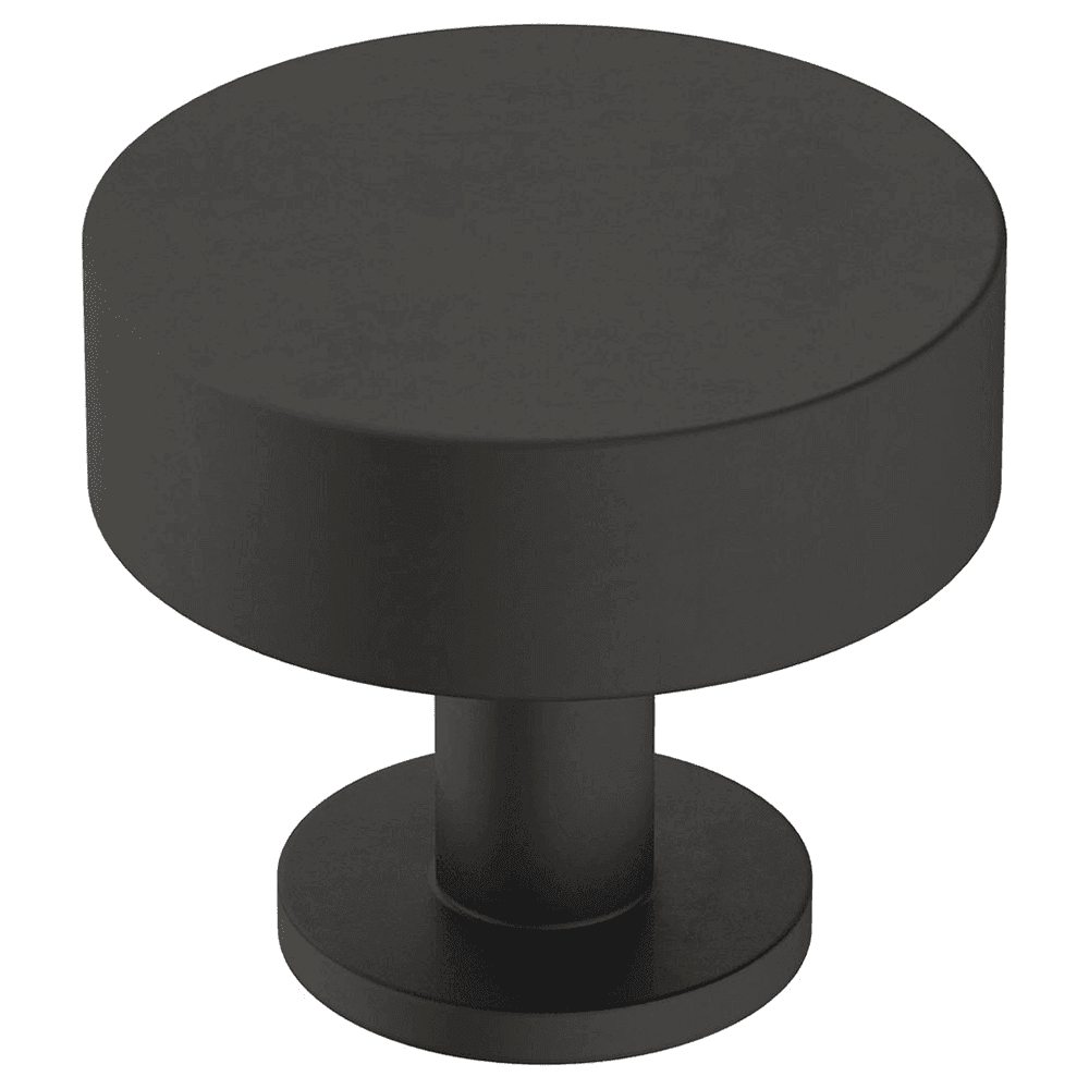 Amerock Radius 1-1/4" Mushroom Knob in Matte Black Finish - angled view
