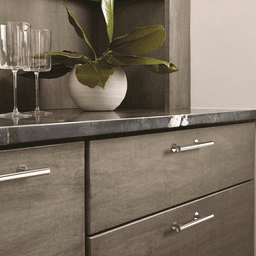 Durable construction of Champagne Bronze Radius Bar Pull 96mm center-to-center from Amerock