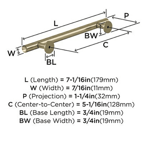 5-1/16" Radius Cabinet Pull, Golden Champagne Alt 2 - Image