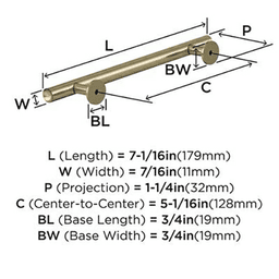 5-1/16" Radius Cabinet Pull, Golden Champagne Alt 2 - Image