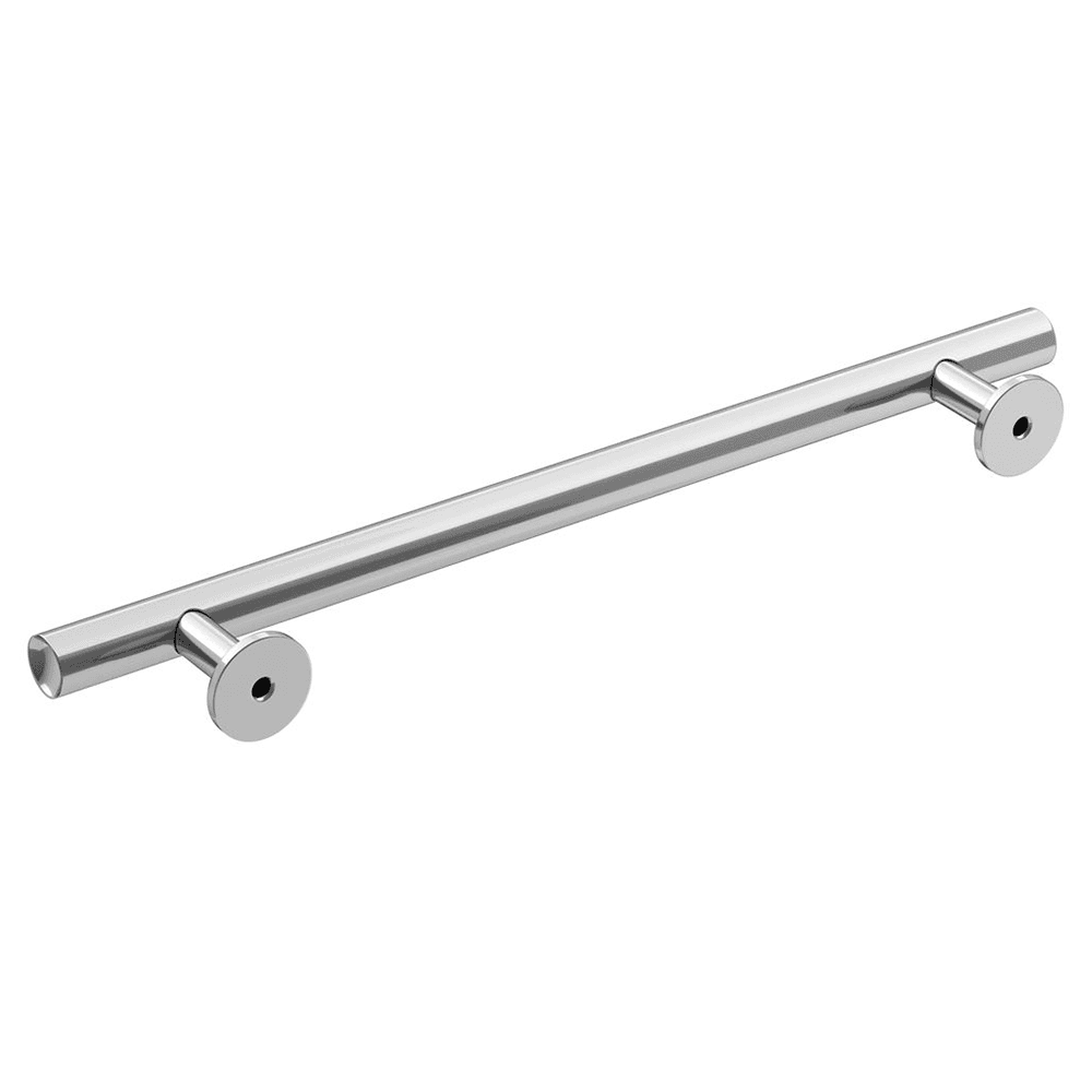 Amerock Radius Bar Pull, Satin Nickel - Front View