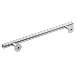 Amerock Radius Bar Pull, Satin Nickel - Front View