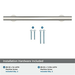 6-5/16" Radius Cabinet Pull, Polished Nickel Alt 2 - Image