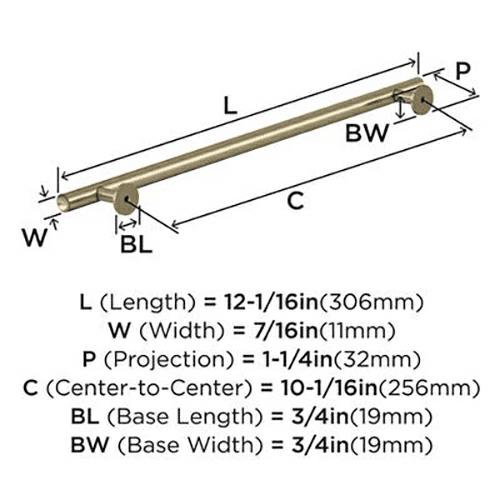 10-1/16" Radius Cabinet Pull, Golden Champagne Alt 2 - Image