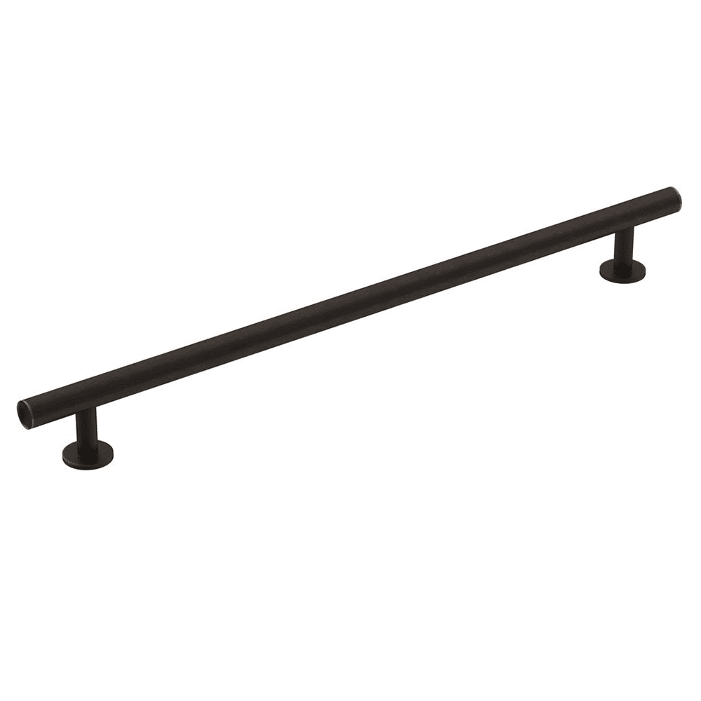 Amerock 256mm Radius bar pull in Oil-Rubbed Bronze, side view