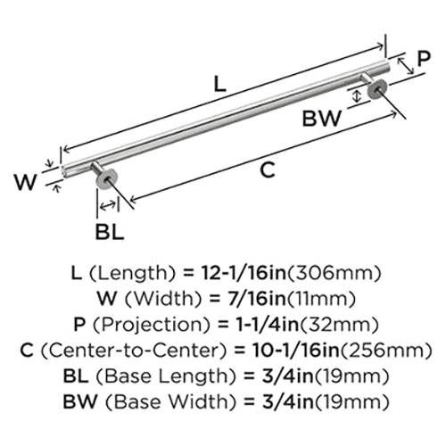10-1/16" Radius Cabinet Pull, Polished Nickel Alt 1 - Image