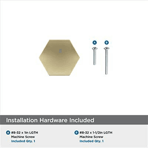 1-1/4" Caliber Hexagonal Knob, Golden Champagne Alt 4 - Image