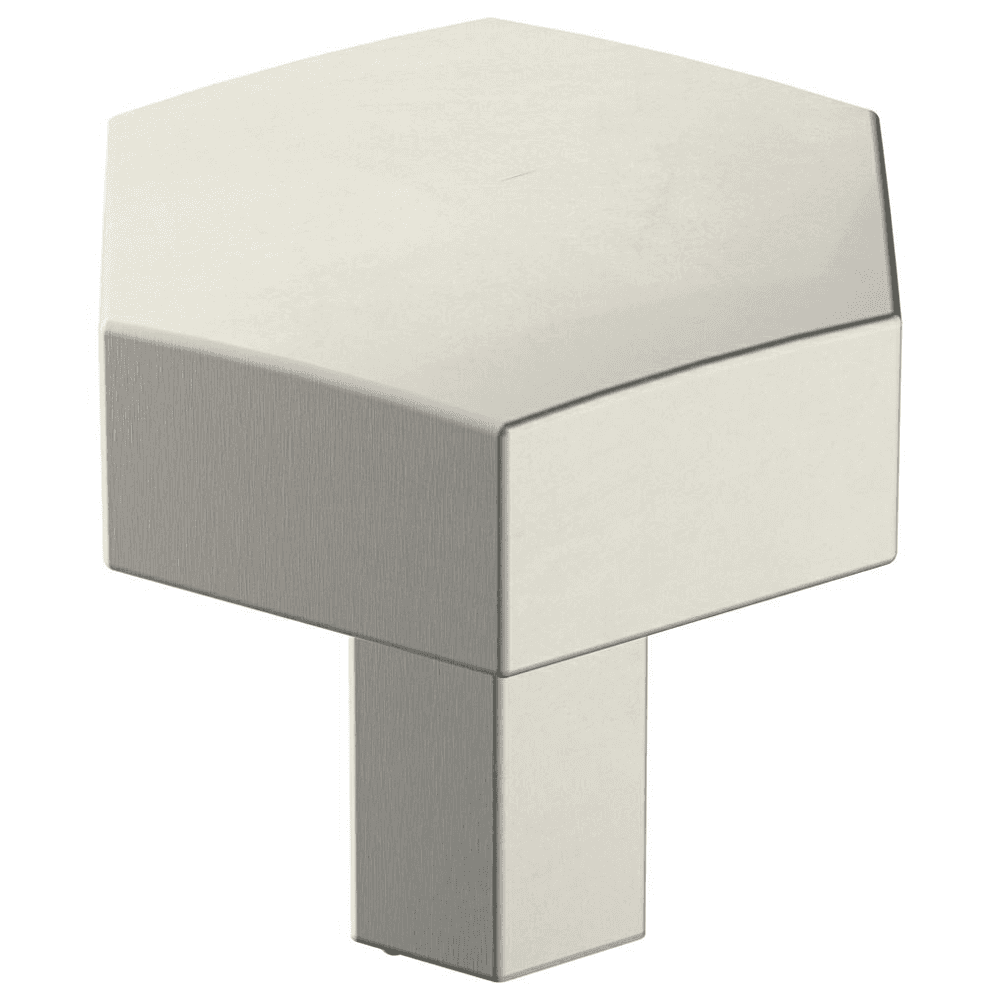 Amerock Caliber Collection Hexagonal Knob - 1-1/4" Diameter - Satin Nickel Finish