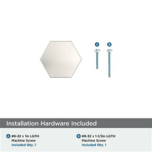 1-1/4" Caliber Cabinet Knob, Polished Nickel Alt 2 - Image