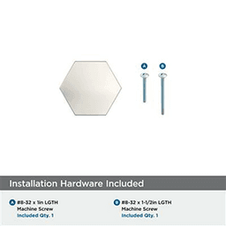 1-1/4" Caliber Cabinet Knob, Polished Nickel Alt 2 - Image