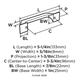 Contemporary Design Amerock 256mm Caliber Bar Pull