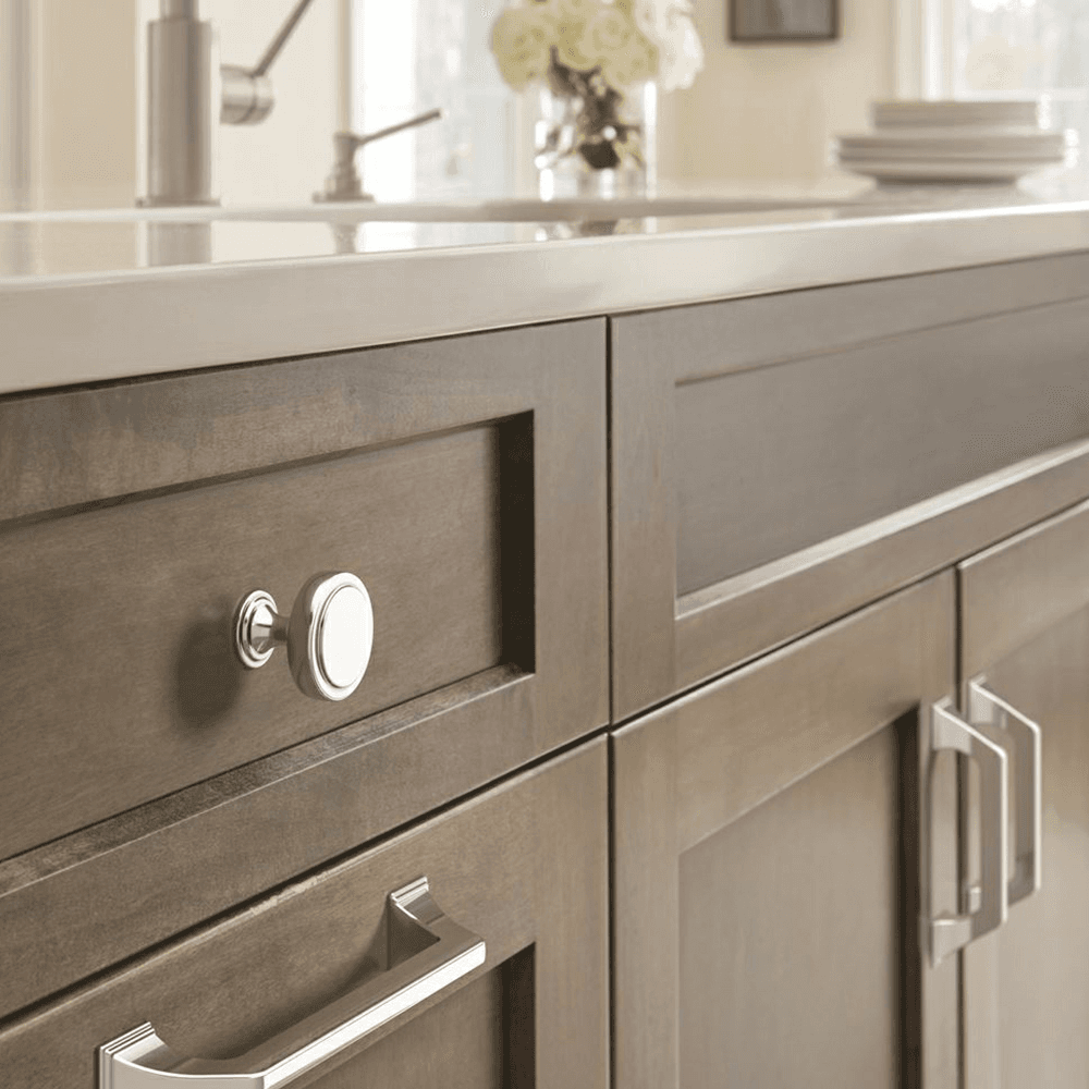 Polished chrome arch pull for Exceed collection by Amerock