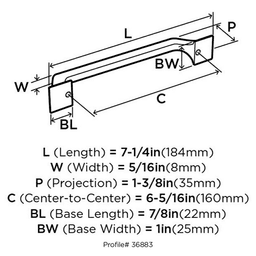 Upgrade Your Cabinets with Amerock Exceed Arch Pull - 160mm Center-to-Center