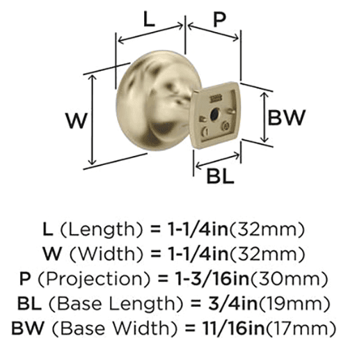 1-1/4" Surpass Cabinet Knob, Polished Nickel Alt 1 - Image