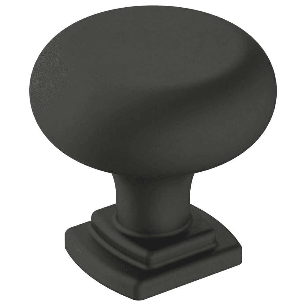 1-1/4" Surpass Mushroom Knob in Matte Black Finish by Amerock