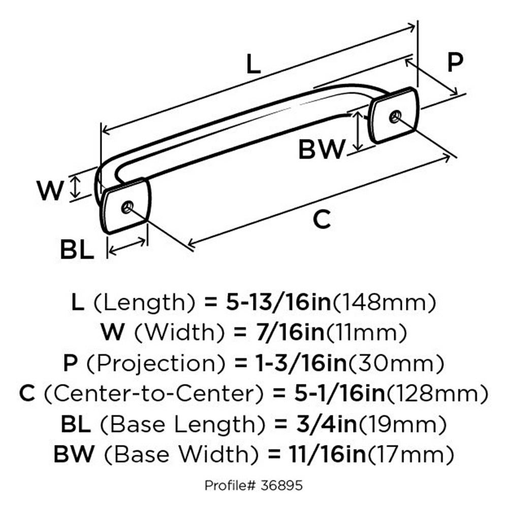 Surpass handle pull screw sizes: #8-32 x 1" and #8-32 x 1-1/2" truss head machine screws