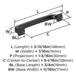 5-1/16" Surpass Cabinet Pull, Oil-Rubbed Bronze Alt 2 - Image