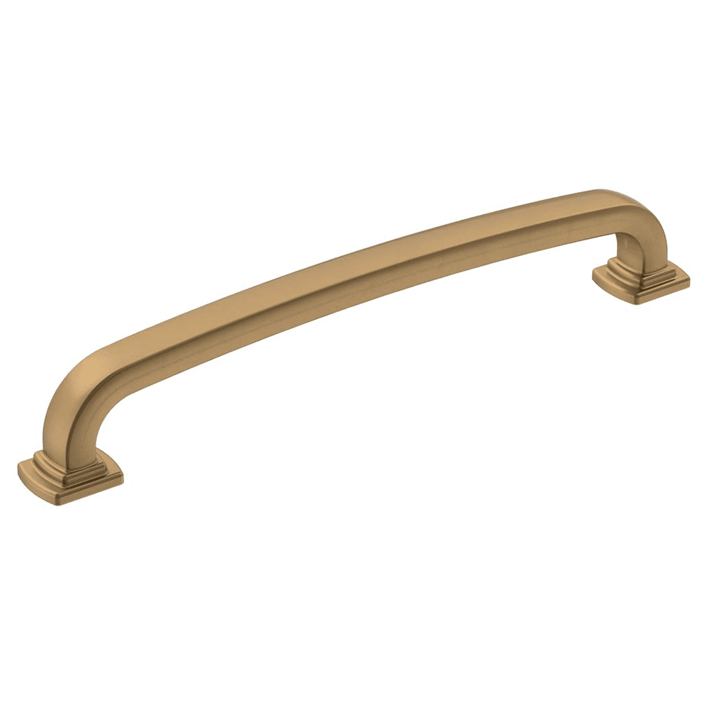 All necessary mounting hardware included with Amerock's Surpass handle pull in champagne bronze