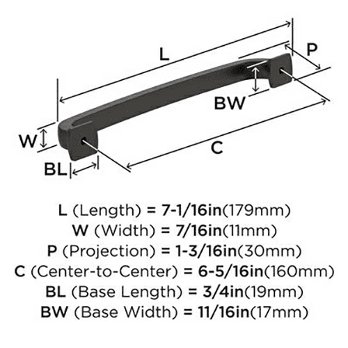 6-5/16" Surpass Cabinet Pull, Oil-Rubbed Bronze Alt 2 - Image