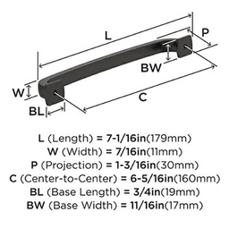 6-5/16" Surpass Cabinet Pull, Oil-Rubbed Bronze Alt 2 - Image