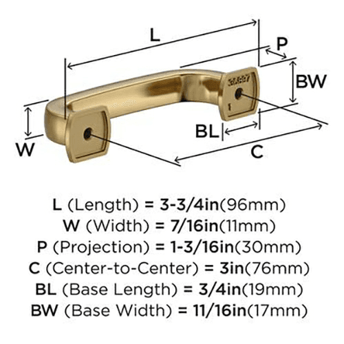3" Surpass Cabinet Pull, Champagne Bronze Alt 2 - Image