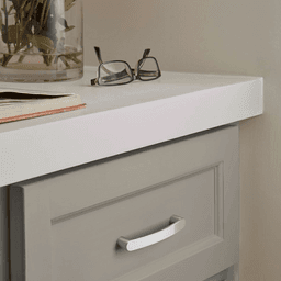 Minimalist 96mm Handle Pull in Satin Nickel from Amerock Rift Collection