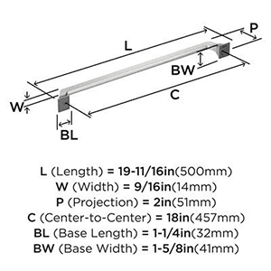 18" Exceed Appliance Pull, Satin Nickel Alt 1 - Image