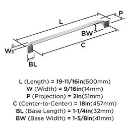 18" Exceed Appliance Pull, Polished Chrome Alt 1 - Image