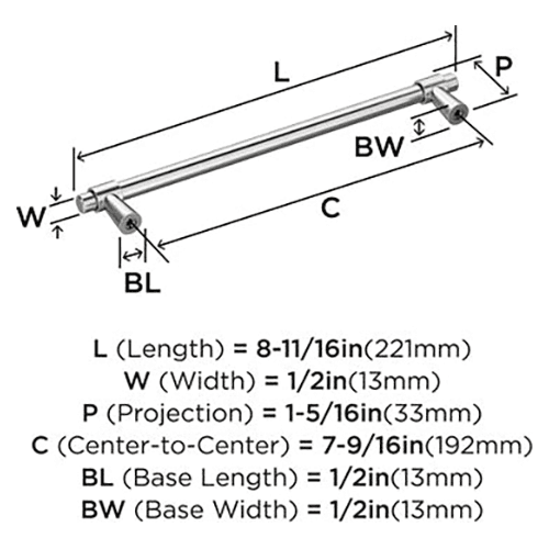 7-9/16" Destin Cabinet Pull, Satin Nickel Alt 1 - Image
