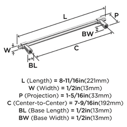 7-9/16" Destin Cabinet Pull, Satin Nickel Alt 1 - Image