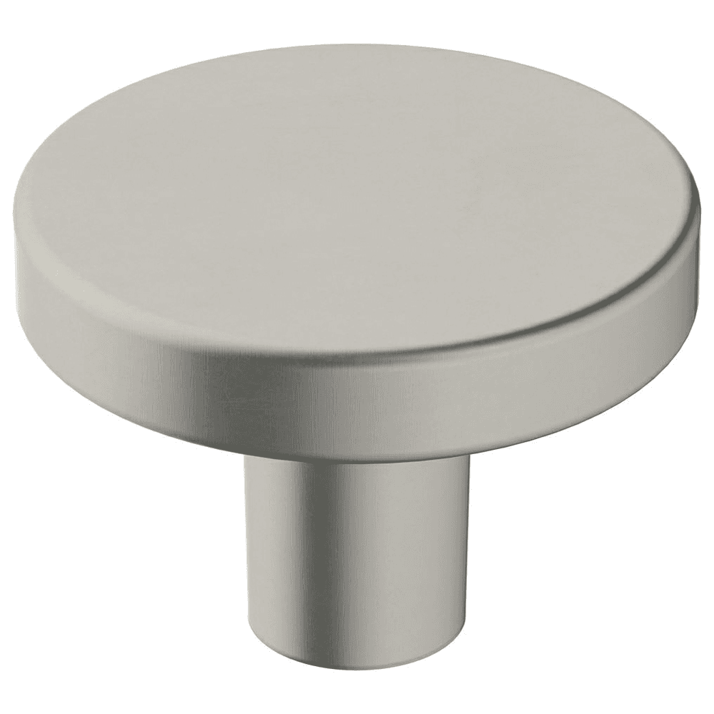 Amerock Satin Nickel Finish Versa Mushroom Knob angled view