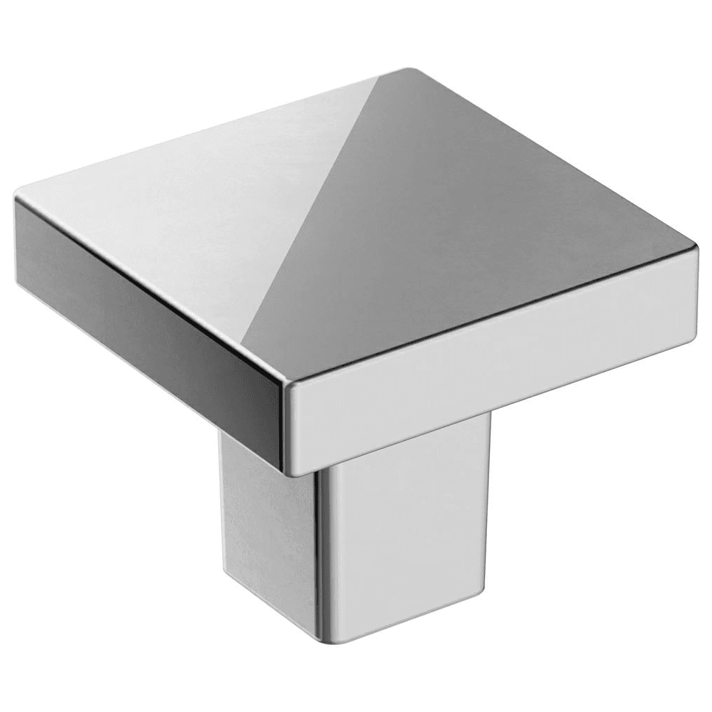 Amerock Monument Square Knob in Polished Chrome Finish - Back View